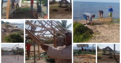Realizan en el balneario santacruceño Las Brisas labores reconstructivas y de higienización