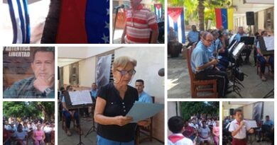 Realizan en Santa Cruz del Sur cantata de solidaridad con Venezuela