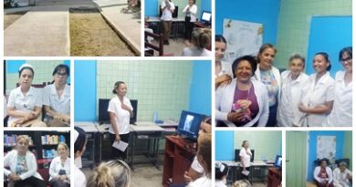 Estudiantes santacruceñas del curso básico de enfermería manifiestan su vocación por la carrera