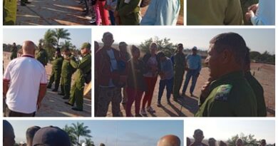 Efectúan clases prácticas en Día de la Defensa en Santa Cruz del Sur