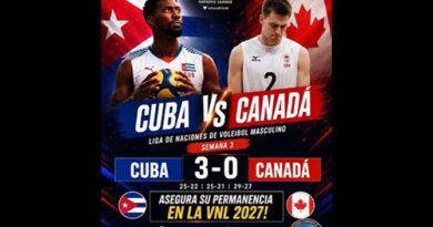 Derrota Cuba a Canadá y garantiza presencia en Liga de Naciones de 2027