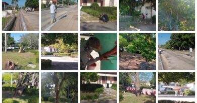 Embellecido parque central de ciudad cabecera santacruceña para clausura del verano