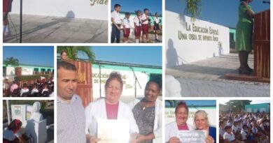 Efectúan acto municipal de inicio de curso escolar en escuela de enseñanza espacial santacruceña